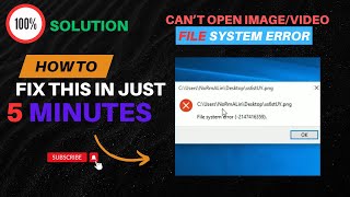 Cant open images video FILE SYSTEM ERROR easy solution tech technology [upl. by Askwith259]