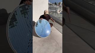 Homemade solar concentrator from mirrors and satellite dish freeenergy diy [upl. by Ellesij]