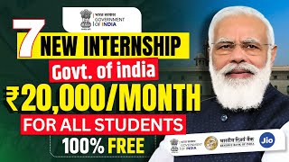 Best Internship Opportunity of 2024  Top 7 Internships for Students  Free Government Internships [upl. by Zollie]