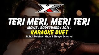 Teri Meri Karaoke  Duet [upl. by Nylzzaj]