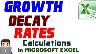 How to Calculate Growth Or Decay Rate With EXP Function In Microsoft Excel  Exponential Formula [upl. by Byron]