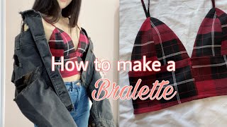 How to Make a Bralette  Pattern and Sewing Tutorial [upl. by Atirat]