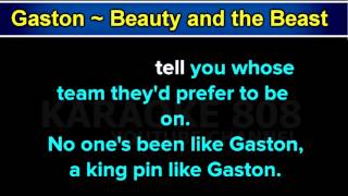 Gaston  Beauty and the Beast Disney Karaoke Version  Karaoke 808 [upl. by Sexela307]