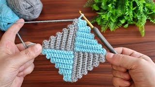 Wow 😲 Very Easy Super how to make eye catching crochetWonderful crochet motif knitting pattern [upl. by Ilenay]