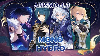 Novo Abismo da 43  Yelan Mono Hydro  Genshin Impact Spiral Abyss Gameplay [upl. by Akenehs]