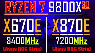 X670E 8400MHz vs X870E 7200MHz  RYZEN 7 9800X3D  How Big is the Difference [upl. by Wordoow217]