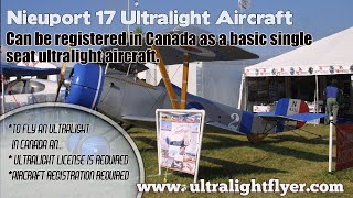 Nieuport 17 Airdrome Aeroplanes Canadian Single Seat Ultralight Aircraft [upl. by Fifi]