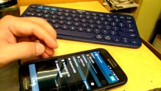 logitech K380 Bluetooth Keyboard  Part 2 Pairing with Phone [upl. by Akenot]