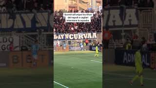 Cagliari  Napoli scontri dentro lo stadio 🔥 [upl. by Charo]