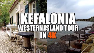 Kefalonia Greece  Western Island Tour  Xi beach Winery amp Monastery [upl. by Inaliak]