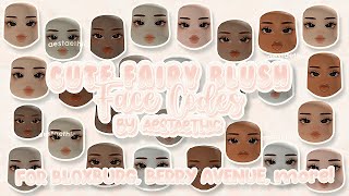 ​​CUTE FAIRY BLUSH FACE CODES BROWN EYES PT1  BLOXBURG  BERRY AVENUE  ID BROOKHAVEN roblox [upl. by Guise]