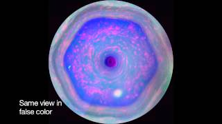 Saturns Hexagon in Full View NASA Cassini probe video film [upl. by Sajovich]