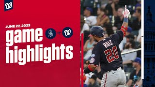 Nationals vs Mariners Game Highlights 62723  MLB Highlights [upl. by Kleiman336]