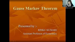 Gauss Markov Theorem [upl. by Llet515]