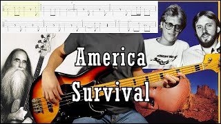 America  Survival Bass Cover W Tab amp Backing Track [upl. by Gnanmos382]