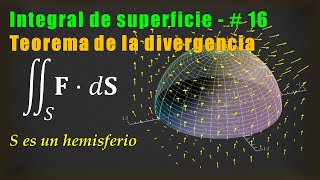 Integral de superficie usando el teorema de la Divergencia [upl. by Mungo]