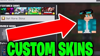 How To Add Custom Skins In Minecraft Bedrock Android IOS Windows 11 Xbox PS5 [upl. by Diamond815]