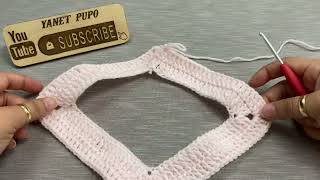 PASO A PASO PARA TEJER CANESÚ A CROCHET FÁCIL [upl. by Aihseit]