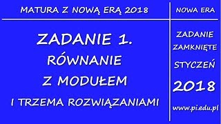 Zadanie 1 Matura 2018 z Nową Erą PR Równania [upl. by Ellehsal]