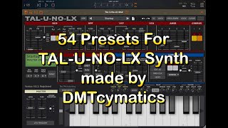 TALUNOLX 80s Synthesizer  54 Epic Presets by DMTcymatics  Lets Check Them Out  iPad Demo [upl. by Valora89]