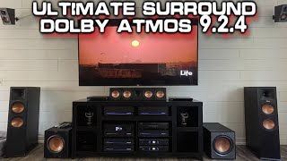 Ultimate Surround Sound Installed 924 Dolby Atmos  Audiocontrol Amps Klipsch Speakers 15 Channels [upl. by Yak]