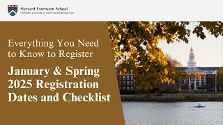 January amp Spring 2025 Registration Dates amp Checklist [upl. by Isola]