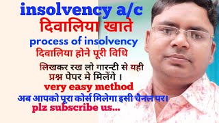 process of insolvency दिवालिया धोषित करने की विधिcommercewithsanjeevsirbcom1st and bba [upl. by Kreegar]