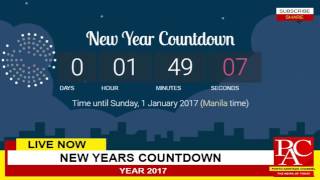 LIVESTREAM NEW YEARS COUNTDOWN FOR THE YEAR 2017 HAPPY NEW YEAR EVERYONE [upl. by Schwing]