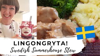 Creamy pork with Lingonberry jam  Lingongryta My Swedish Summerhouse Stew [upl. by Cis]