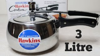 Hawkins 3 litre Stainless Steel Pressure Cooker Review  Hawkins Contura Cooker  Hawkins Contura [upl. by Amadis]