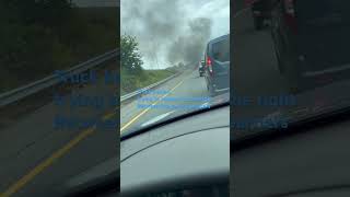 Vehicle on fire off I264 No fire trucks or police [upl. by Silvio]