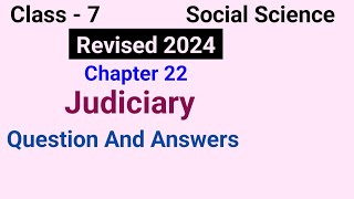 Class 7 judiciary Question and Answer  socialscience2024 [upl. by Ytsur452]