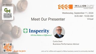 Insperity  Curtis Dent  Town Hall on HR amp Recruiting for 1MillionCups Fairfax [upl. by Corilla]