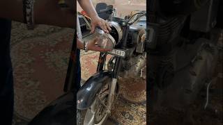 Royal Enfield Bullet Modified 💥  How To Install Flat Mirror In Bullet Headlight ✅ shorts [upl. by Nocaj852]