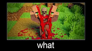 Minecraft wait what meme part 246 Scary Realistic Villager [upl. by Amlas]