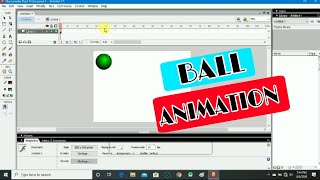 How to make bouncing ball animation  Flash 8 tutorials for beginners  Windows 10  2020 [upl. by Aztinaj]