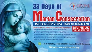 LIVE Marian Consecration  Day 30 4 September 2024 Divine UK [upl. by Riffle647]