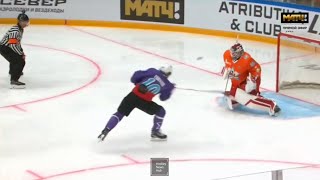 Artemi Panarin testing out a new move during the KHL vs NHL all star game 🤯 [upl. by Desirea523]