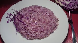 RISOTTO AL CAVOLO VIOLA  Buono e veloce con il bimby [upl. by Rivers]