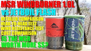 MSR Windburner vs JetBoil Flash SURPRISING RESULTS  Boil Testing and WIND Testing [upl. by Wolf]