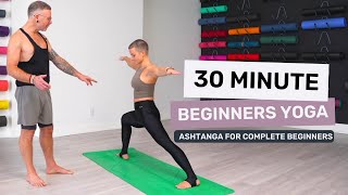 Ashtanga For Beginners with David amp Jelena  30 Minute Class [upl. by Scheider490]