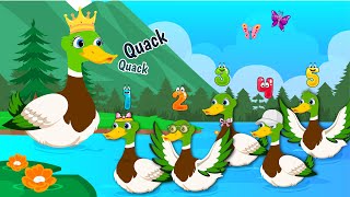 Five Little Ducks  Counting Songs for Kids amp Nursery Rhymes [upl. by Ragouzis]