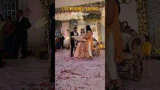 LIVE WEDDING PAINTING artshorts liveweddingpainting artistlife travel karimnagar [upl. by Dyl]