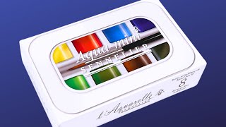 Sennelier Aqua Mini lAquarelle Review and Swatching [upl. by Lisha695]