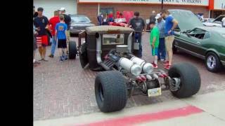 Rat Rod with rear engine Mid Engine 2016 July 4th Seward Nebraska [upl. by Burger174]