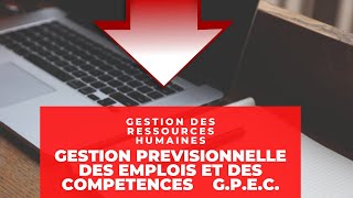 Gestion Prévisionnelle des Emplois et des Compétences GPEC [upl. by Tnecillim778]