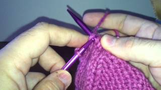 How to Knit Two Together Left Handed K2TOG  Continental [upl. by Oraneg]