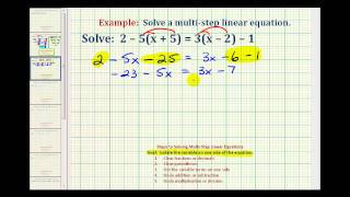 Ex Solve an Equation with Variables and Parentheses on Both Sides [upl. by Wentworth]