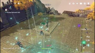 Domain of Wayward Path Puzzle solved  Genshin Impact PS4 Pro Japanese [upl. by Shelden]