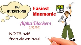 Alpha Blocker Uses  Pharmacology  Autonomic Nervous System [upl. by Mallon]